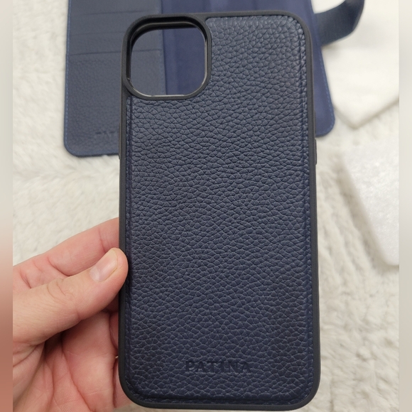 Portland Leather Goods Dark Navy Blue iPhone Wallet Case - Picture 4 of 7